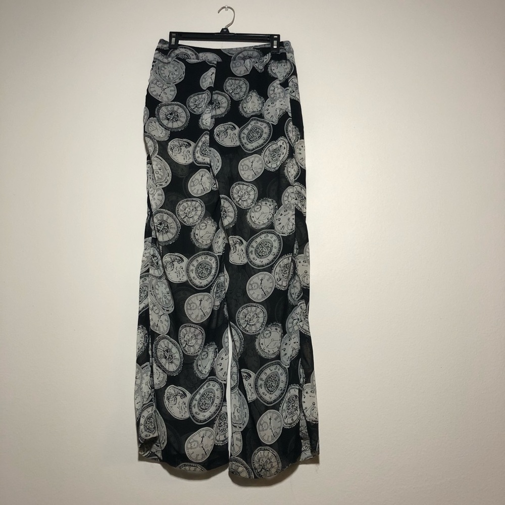 Mustard Seed Sheer Flare Clock Pants